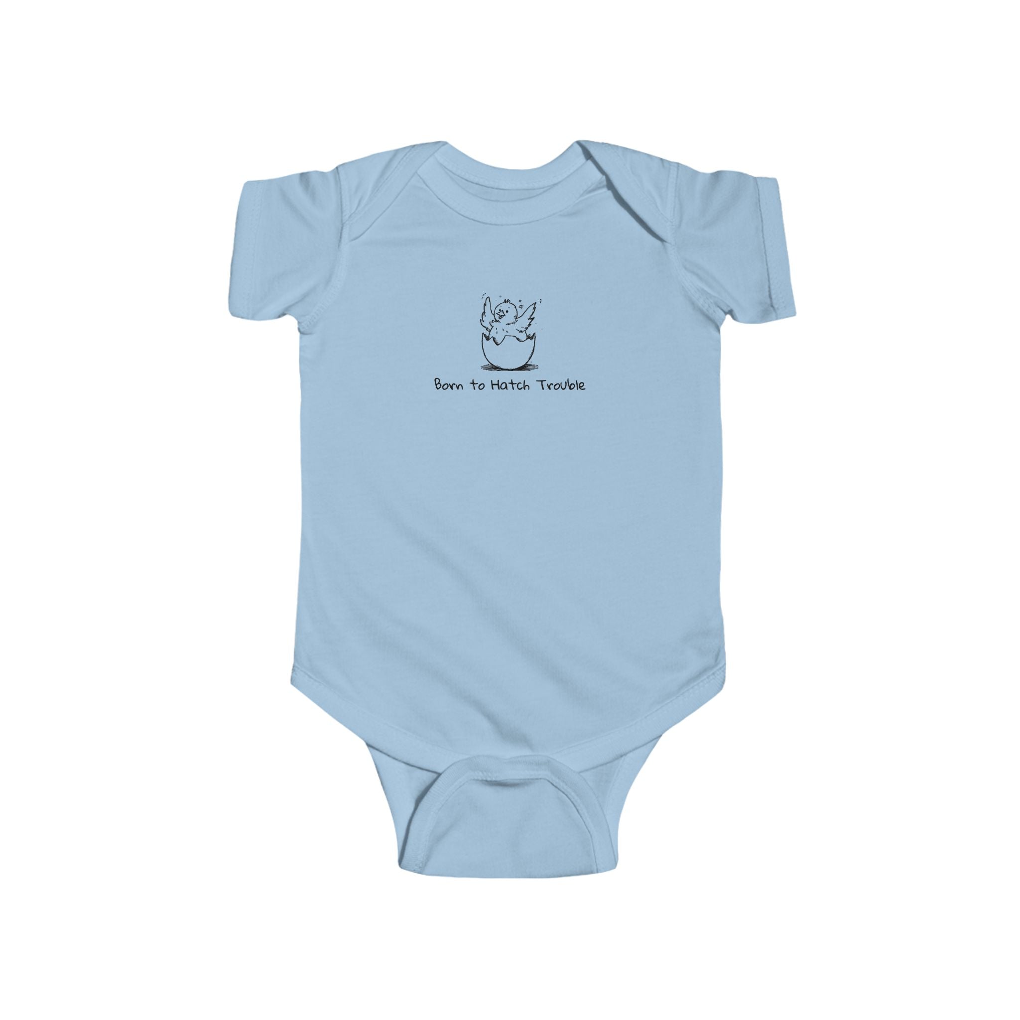 Baby Bodysuit - Cute "Born to hatch trouble" Infant Onesie