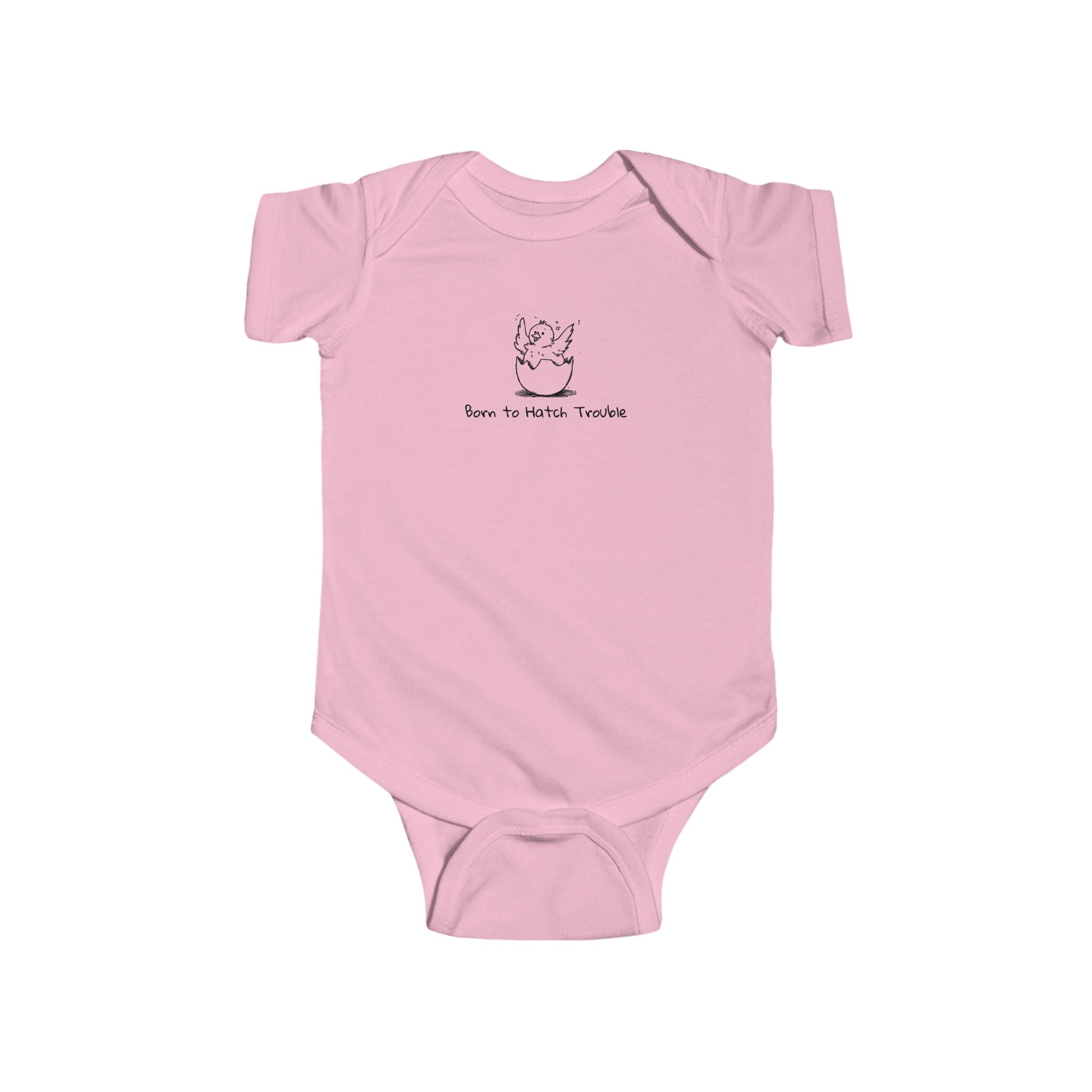 Baby Bodysuit - Cute "Born to hatch trouble" Infant Onesie