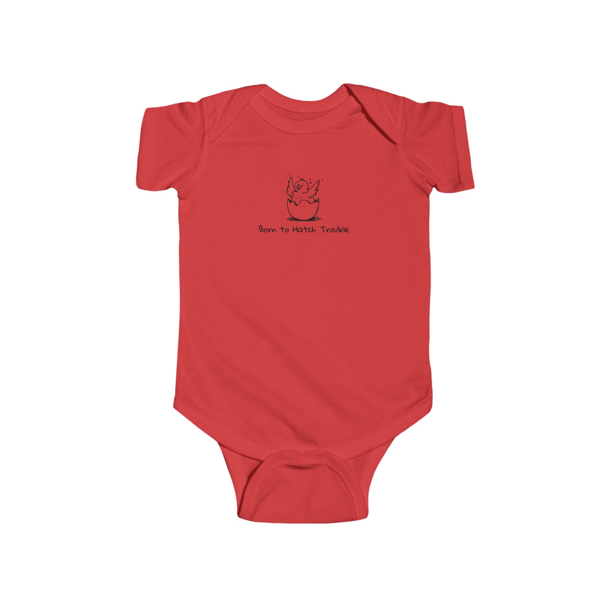 Baby Bodysuit - Cute "Born to hatch trouble" Infant Onesie