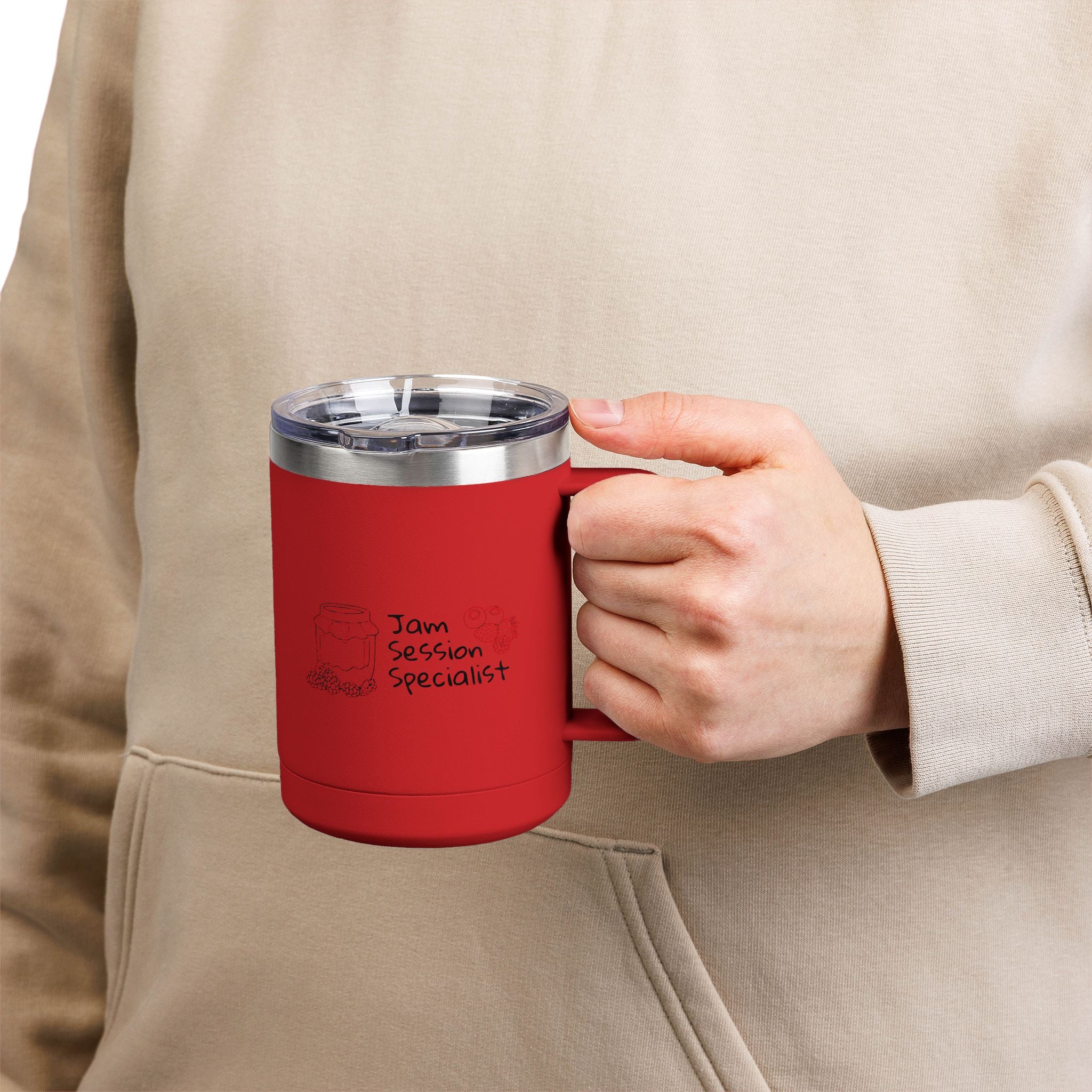 15oz Insulated Coffee Tumbler Mug — Travel Stainless Steel Thermal Cup