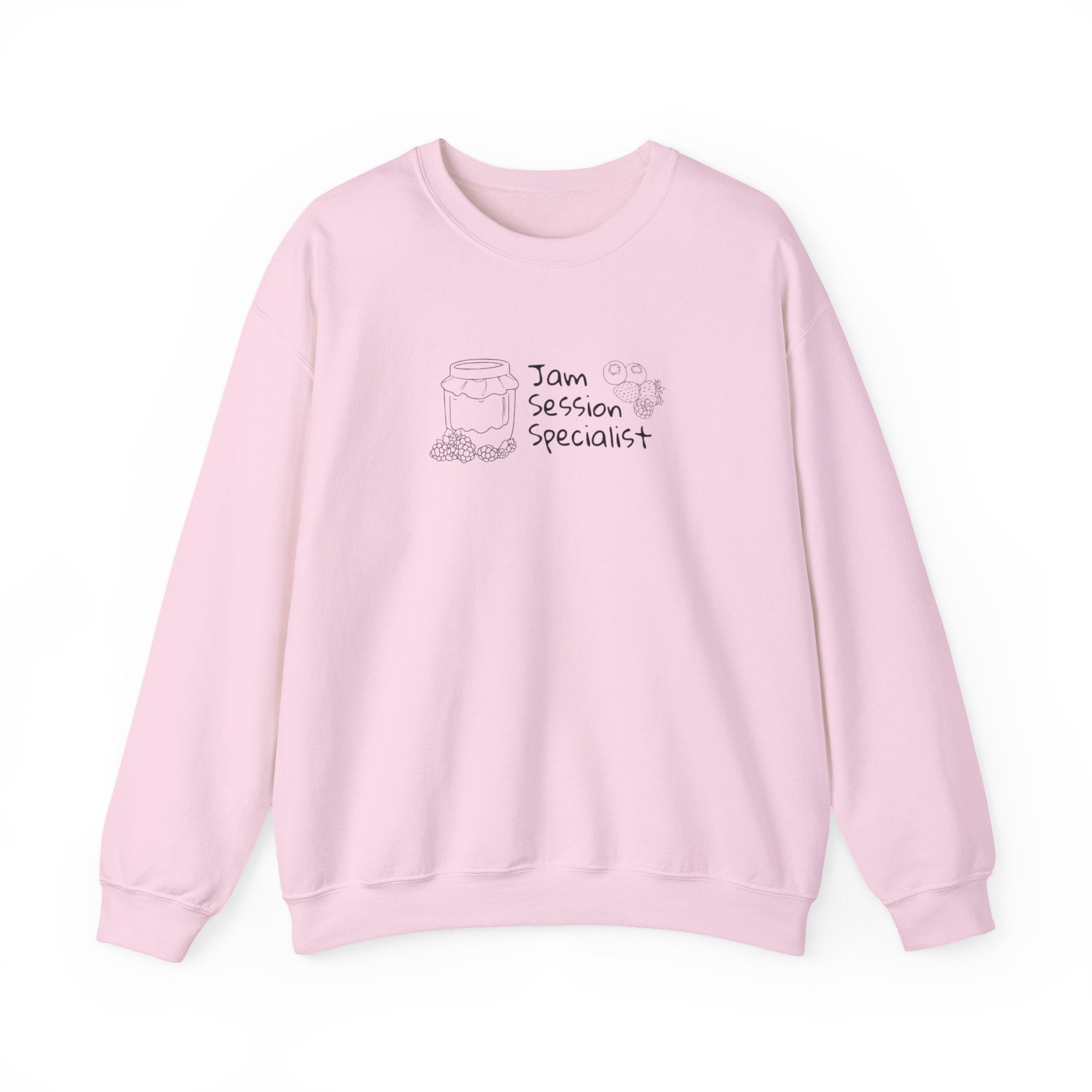 Crewneck Sweatshirt — "Jam Session Specialist" Sketch Musician Design