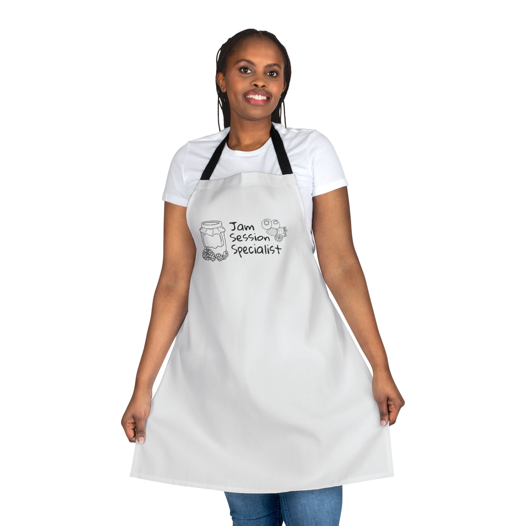 Apron — "Jam Session Specialist" Cooking Apron with Jar & Music Design