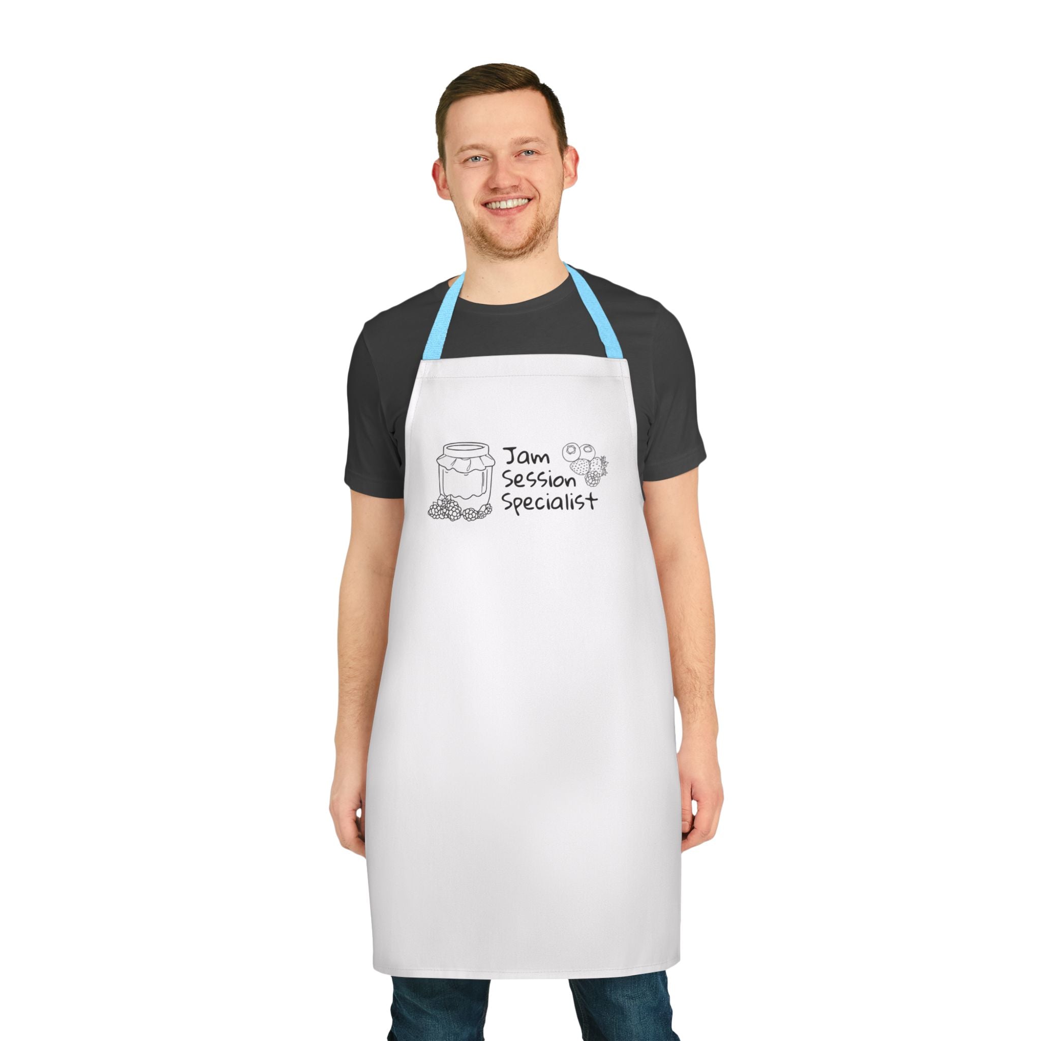 Apron — "Jam Session Specialist" Cooking Apron with Jar & Music Design