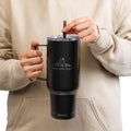 40oz Engraved Insulated Tumbler with Lid & Handle —Raising Cluckin' Legends