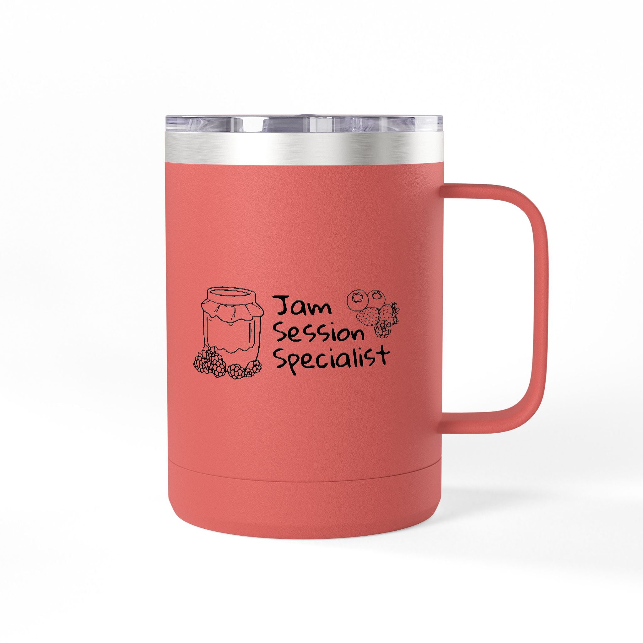 15oz Insulated Coffee Tumbler Mug — Travel Stainless Steel Thermal Cup